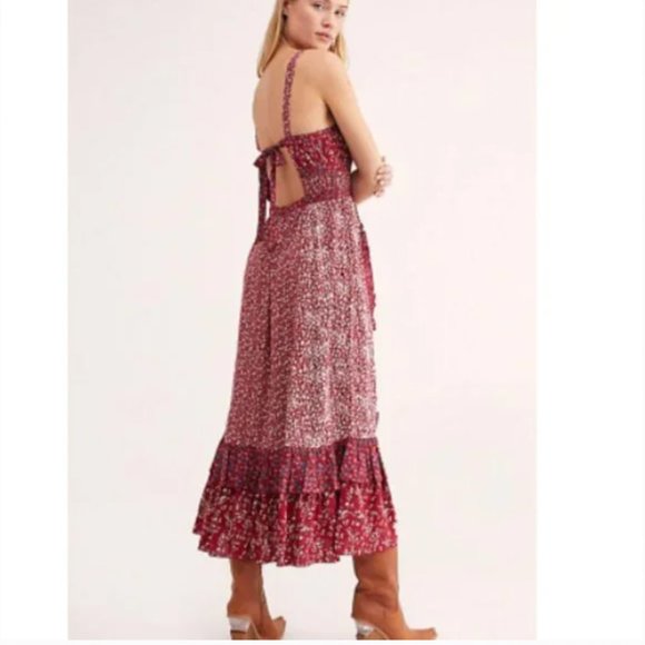 Free People Yesica Floral Maxi Prairie Dress Size 4‎ - Picture 2 of 6
